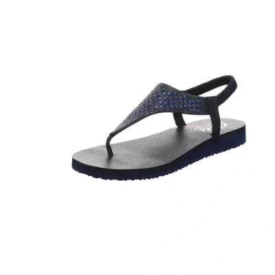 Imagen de Skechers Cali, Sandalia Mujer,Ribete de Diamantes Imitación Azul Marino Mitobuck, 36 EU