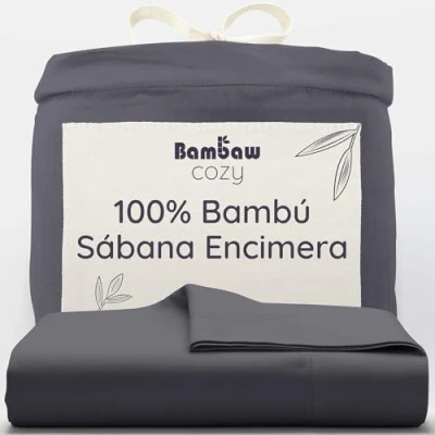 Imagen de Sábana Encimera Antracita 180x290 cm Sabana Bambu Sabanas Hipoalergenicas Termicas Modernas Encimeras 105 Bambaw