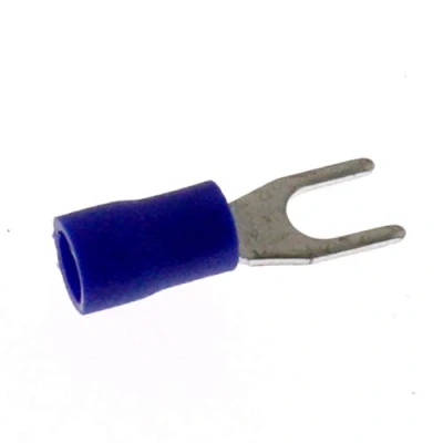 Imagen de SeKi 14131 Terminal de cable horquilla (1,5 2,5 mm², M4, aislado, 25 unidades), color azul