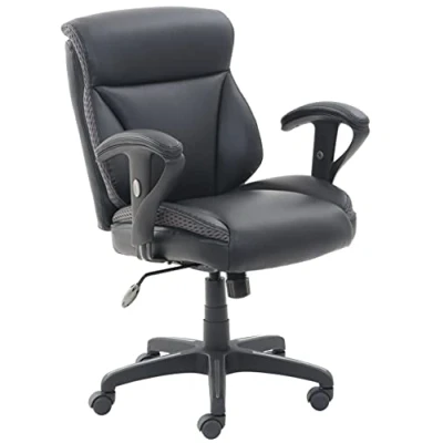 Imagen de Marca Amazon Movian Silla de escritorio con medio respaldo y altura regulable, 69,2 x 66 96,5 cm, negro