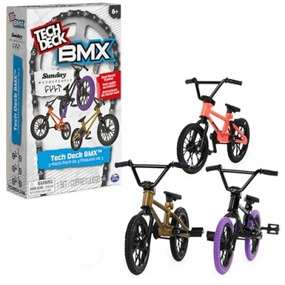 Imagen de Tech Deck. BMX Finger Bike 3 unidades de juguetes bicicleta coleccionables y personalizables Mini