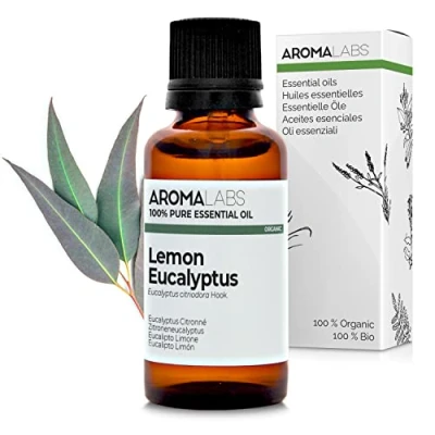 Imagen de BIO Aceite Esencial EUCALIPTO LIMÓN 100% Puro, Natural, Quimiotipado y Certificado AB AROMA LABS (Marca Francesa) (30 mL)