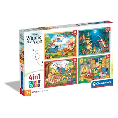 Imagen de Clementoni Puzzle Infantil 4 Puzzles en 1: de 12, 16, 20 y 24 Piezas Winnie The Pooh Desde 3 años (21514)
