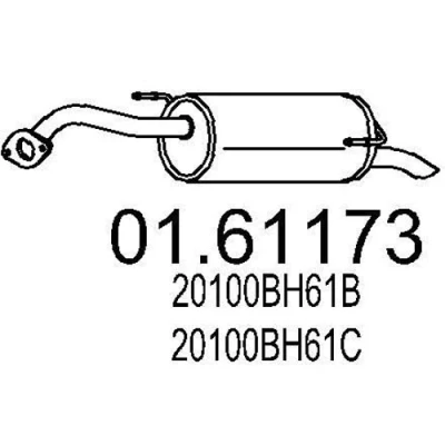 Imagen de MTS 01.61173 Silenciador trasero 890