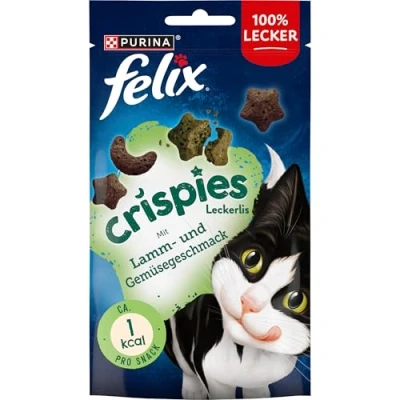 Imagen de Felix Aperitivo para Gatos Crispies con proteínas, vitaminas y ácidos grasos Omega 6, 8 Unidades (8 x 45 g)