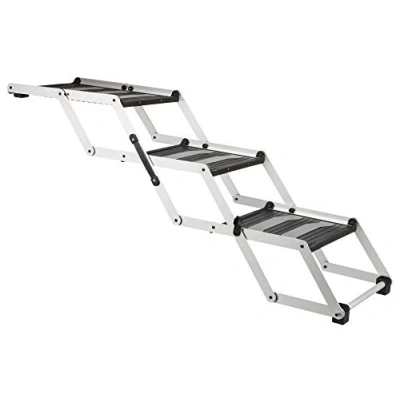 Imagen de Trixie Escalones plegables de 3 peldaños, aluminio/plástico/TPR, 37 cm ancho, hasta 57 alto