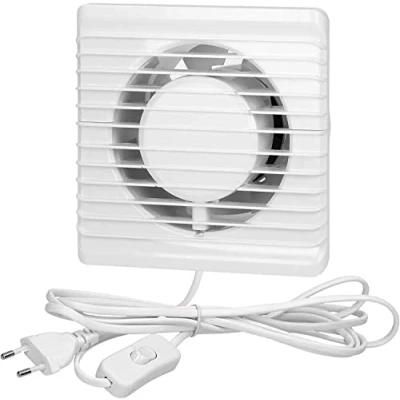 Imagen de Miratic Ventilador Extractor de Baño 100mm Montaje en Pared Funcionamiento Silencioso (Con interruptor)