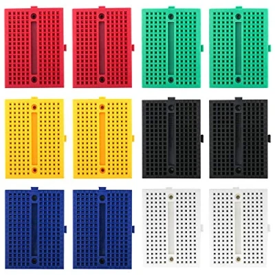 Imagen de Electrely 12 Piezas Mini Breadboard 170 Puntos Placa Prototipo Sin Soldaduras PCB Junta para Arduino Proto Shield