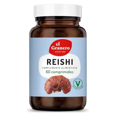 Imagen de el Granero Integral Reishi 60 Cápsulas Elaborado a Base de Polvo y Extracto Estandarizado del Hongo Ayuda Fortalecer Sistema Inmunitario Mejora la Energía Organismo