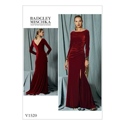 Imagen de Vogue Patterns 1520 A5 para patrón de Costura Vestidos, Multicolor, tamaños 6 14