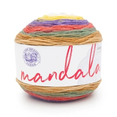 Imagen de Lion Brand Yarn Mandala, hilo multicolor para tejer, ganchillo y manualidades, Moomba, 1 paquete