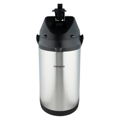 Imagen de Pioneer Flasks, Dispensador de Bebidas, Acero Inoxidable, Airpot, Para Bebidas Calientes o Frías, Té, Café, Conferencias Eventos, 5 Litros, SS50HC