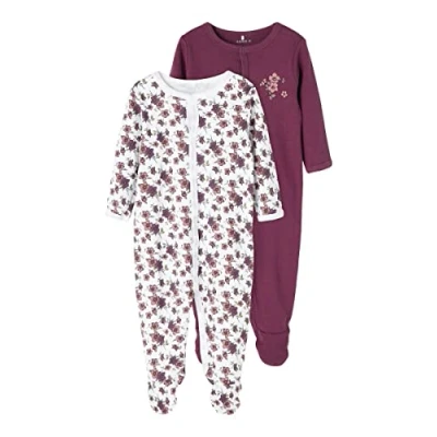 Imagen de Name it Nbfnightsuit 2PACK Pijama de bebé para niños, Talla: 98, Prune purple