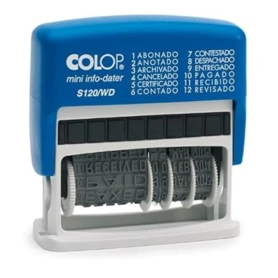 Imagen de Sello Colop S120/WD 4 x 42 mm Fecha Azul