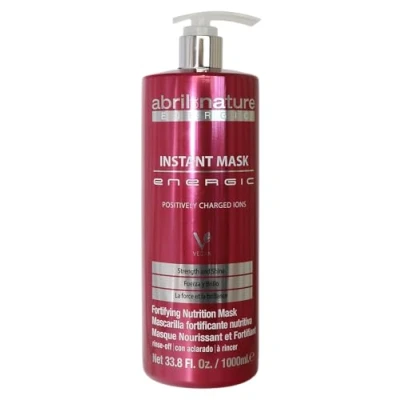 Imagen de abril et nature Mascarilla para pelo Energic Suaviza e Hidrata con Iones Positivos Elimina la Electricidad Estática y el Encrespado Recupera Vitalidad Brillo 1000 ml