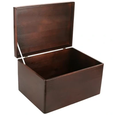 Imagen de Creative DECO XXL Marrón Grande Caja Madera Decorativa Almacenaje 40 x 30 24 cm (+/ 1cm) con Tapa Cofre Decorar Regalo Decoupage Navidad Juguetes, Documentos, Objetos de Valor, Herramientas