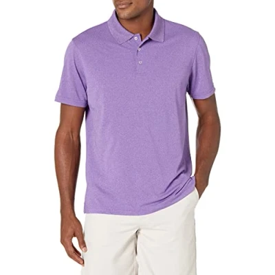 Imagen de Amazon Essentials Polo de Golf Secado Rápido Ajuste Entallado Hombre, Morado Mezcla, XL