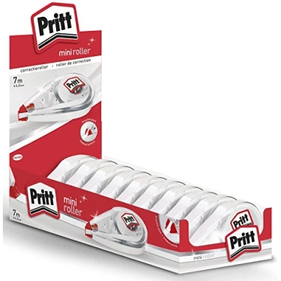Imagen de Pritt Compact Corrector Mini Roller, pequeño, cómodo y limpio, 10 uds 4.2 mm x 7 m