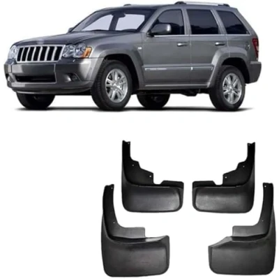 Imagen de UZAM 4Piezas Coche Guardabarros para Jeep Grand Cherokee 2005 2010, Delanteros Traseros Faldillas antibarro antisalpicaduras,Instalación Sencilla
