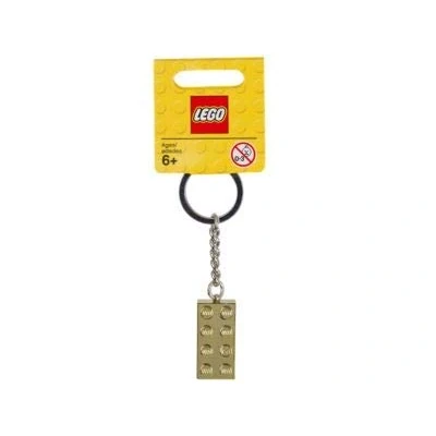 Imagen de LEGO Classic 850808 Llavero dorado metálico de ladrillo 2 x 4
