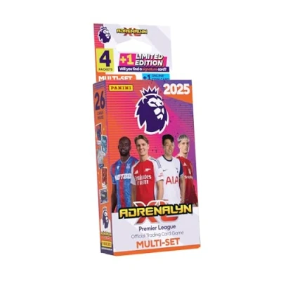 Imagen de Panini Adrenalyn XL Tarjetas Premier League 2024 25 Eco Blaster (58 cartas + LE)