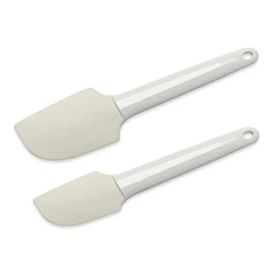 Imagen de ORIGINAL KAISER Patisserie Set 2 espátulas silicona 27 y 24 cm con núcleo metal, aptas para lavavajillas, resistentes al calor, blanco