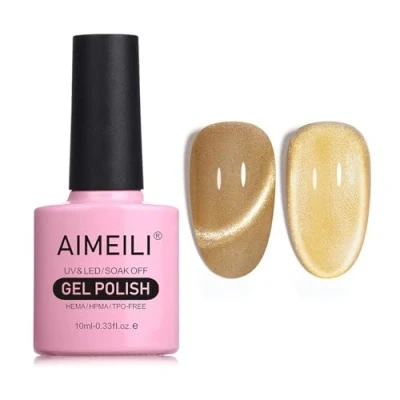 Imagen de AIMEILI 9D Ojo de Gato Esmaltes Semipermanentes para Uñas Sin crueldad Vegano Libre HEMA Magnético Soak Off UV LED Permanentes Esmalte 10ml，719