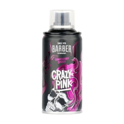 Imagen de BARBER MARMARA laca de color para peluquería 150ml spray el cabello disfrazarse y maquillarse carnaval, Halloween fiestas temáticas tinte (Crazy Pink)