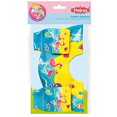 Imagen de Heless 880 Juego de accesorios natación y baño para muñecas, 2 piezas con anillo inflable dos alas natación, muñecas tamaño 35 cm a 45