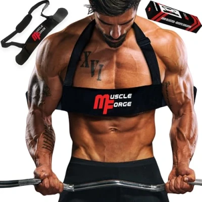 Imagen de MuscleForge® Arm Blaster, Biceps Trainer, Aislador de bíceps para un óptimo Aislamiento los músculos del y Brazo, Blaster Culturismo Entrenamiento con Pesas