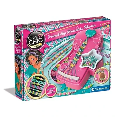 Imagen de Clementoni Crazy Chic My Beads Lab Kit Te, Realizar, Juego 7 Años, Pulseras Amistad Niña, Manualidades Creativas Made in Italy, Color Multilingüe, Taille Unique, 18785