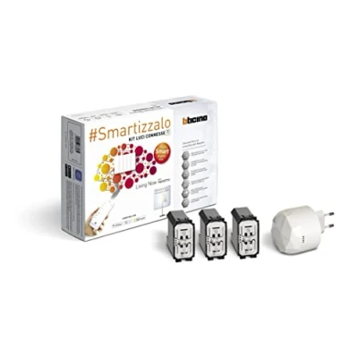 Imagen de BTicino, Living Now Smart SKW3601KIT Kit de luces conectadas para encender/apagar a través la aplicación o con Alexa, Google y Siri, 1 puerta enlace enchufable blanca S36GWDC 3