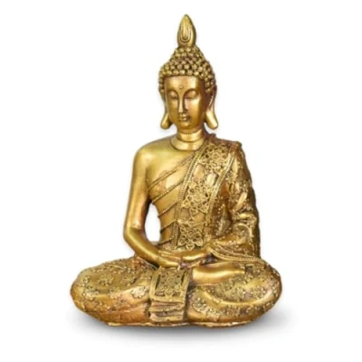 Imagen de Zen&#039;Light Statue Buddha Sanci Decoración Zen y Feng Shui para Crear un Ambiente Relajante Espiritual Idea de Regalo la Suerte Altura: 18 cm Color: Dorado Zen&#039;Light, Yello