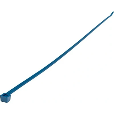 Imagen de HellermannTyton, Bridas de contenido metálico, Detectables 202x4.6 PA66MP Color azul, Bolsa 100 Pzas