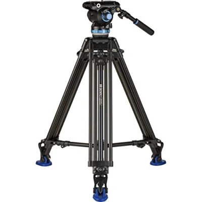 Imagen de Benro Trípode de Video Aluminio Doble Etapa A673TM y Cabeza S8PRO, Cuenco 75 mm, 3 Secciones Pata, Bloqueo Palanca giratoria