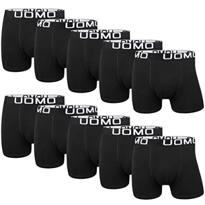 Imagen de L&amp;K Pack de 10 Bóxer Algodón Calzoncillos para Hombre Suaves y Cómodos 11116BL M