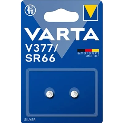 Imagen de Varta v377 / sr66 pack de 2 pila (óxido plata, 1.55 v, 24 mah).
