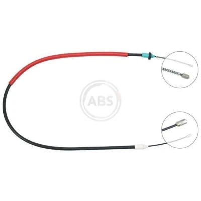 Imagen de A.B.S. K19197 Cable de Freno Mano 1263 Tambor para dirección izquierda/derecha RENAULT: CLIO 2