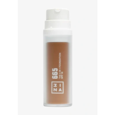 Imagen de 3INA MAKEUP The 3 in 1 Foundation 665 Base de Maquillaje Marrón con Subtono Amarillo en Primer y Corrector SPF 15 Vitamina C Vegan Cruelty Free