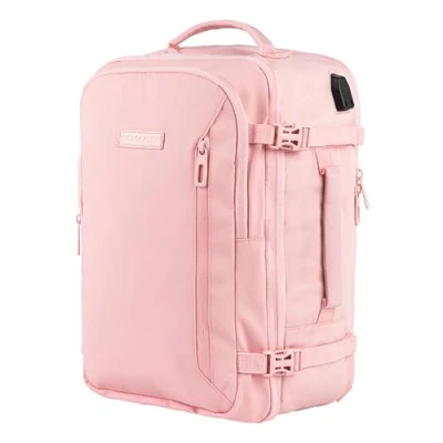 Imagen de Ryanair Mochila Equipaje de Mano 40x20x25, Bolsa 20L Easyjet Vuelos Low Cost Rosa