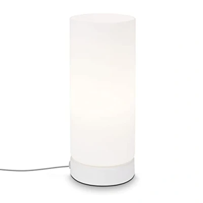 Imagen de BRILONER Lámpara de mesa (incluye interruptor cable, 1 bombilla E14, máx. 25 W, 100 x 250 mm), color blanco
