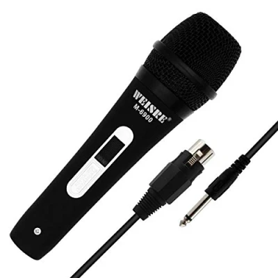 Imagen de QiCheng&amp;LYS Micro con Cable Karaoke, Micrófono de Mano Unidireccional Conector XLR 3,5 m (M 6900)