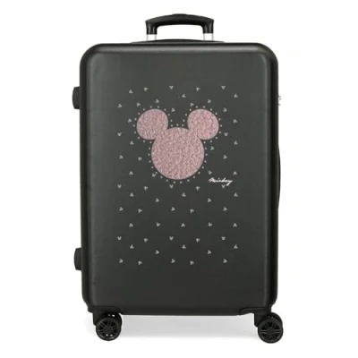 Imagen de Joumma Disney Mickey Studs Maleta Mediana Negro 46x65x23 cms Rígida ABS Cierre de combinación Lateral 56L 3 kgs 4 Ruedas Dobles