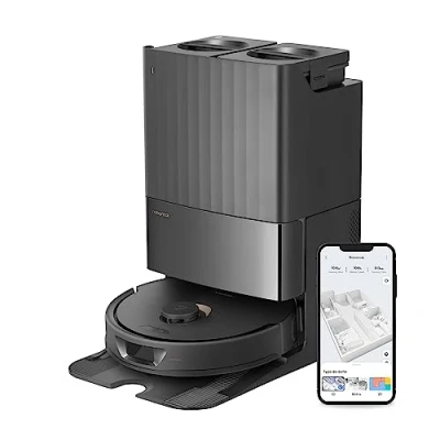 Imagen de roborock Qrevo Robot Aspirador y fregasuelos, Funciones Automáticas de Vaciado, Lavado, Secado, Limpieza la Base Autorrellenado, Mapeo 3D, Potencia succión 5500 Pa