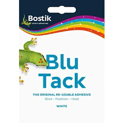 Imagen de Bostik 30803836 Blu Tack Pegatina original reutilizable, Blanco, 1 unidad