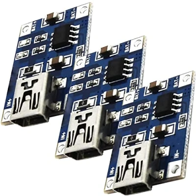 Imagen de AZDelivery 3 x TP4056 Mini USB 5V 1A Controlador de Carga Litio Li Ion Battery Charger Module con E Book Incluido!