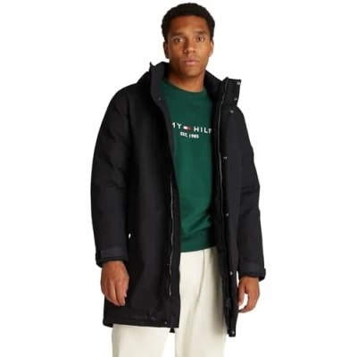 Imagen de Tommy Hilfiger Padded Parka Abrigo de invierno, Hombre, Talla: Small, Black