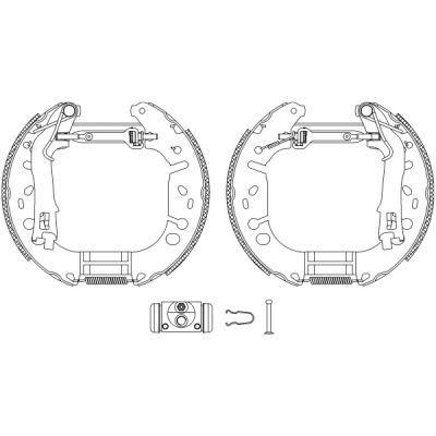 Imagen de TEXTAR Shoe Kit Pro 84065402 frenos, disco de tambor con cilindro freno rueda, accionador OPEL: Corsa D Hatchback