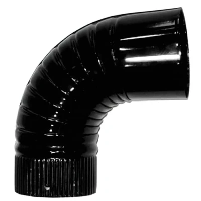 Imagen de WOLFPACK LINEA PROFESIONAL Codo Estufa Color Negro Vitrificado de 110 mm. 90.
