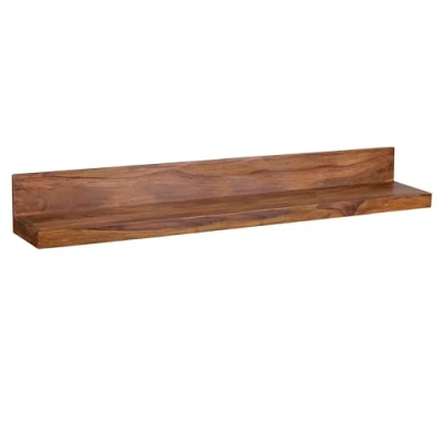 Imagen de WOHNLING Estante de Madera Maciza Estilo rústico 140 cm Sheesham Pared Plataforma Real Tablero la Producto Natural